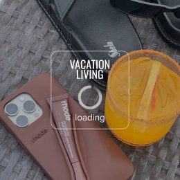 an iPhone, drink and shoes