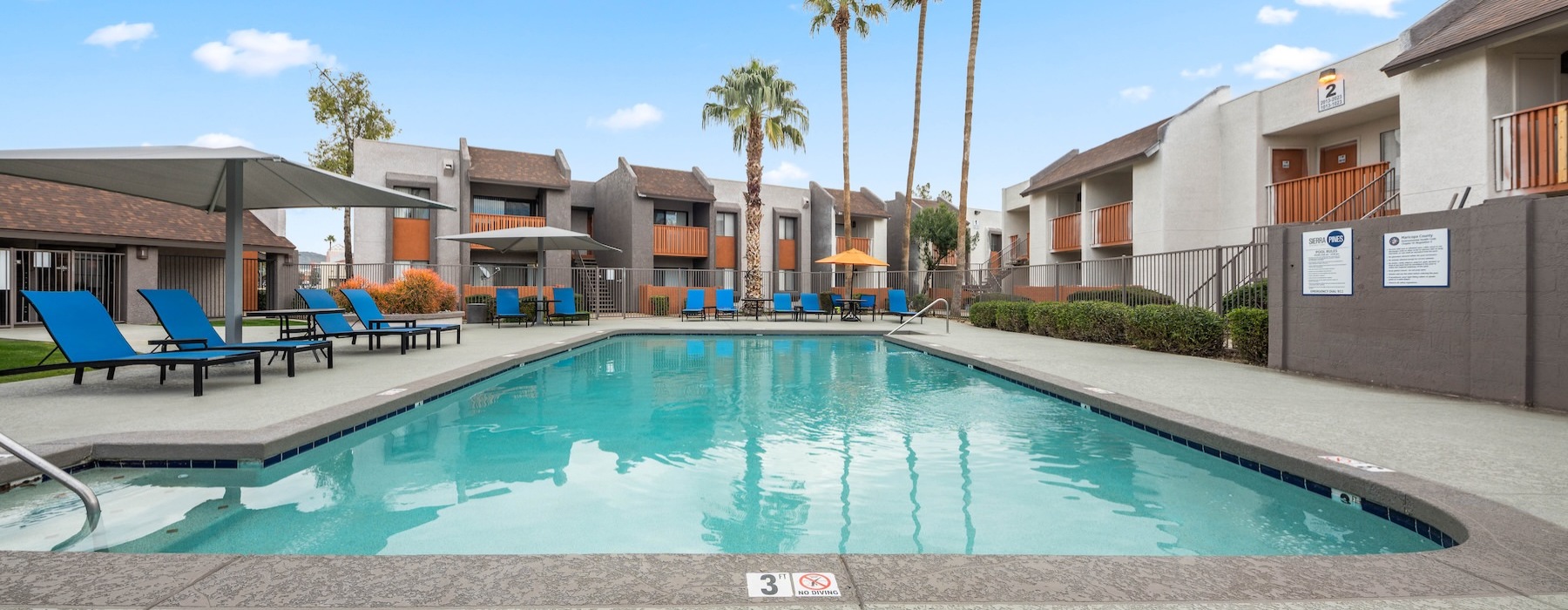 a swimming pool in a neighborhood