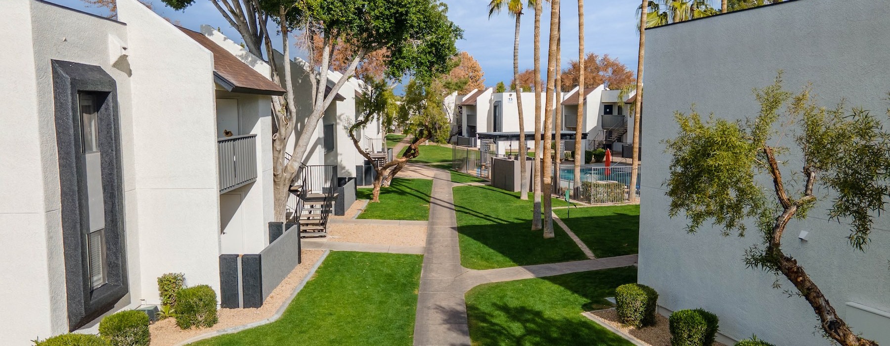 a path between buildings