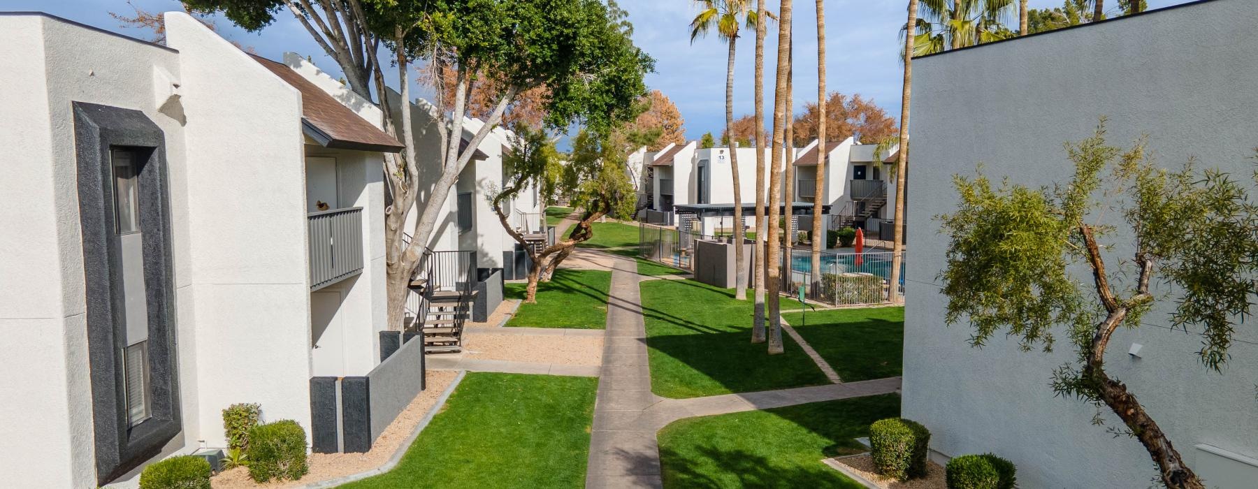 a path between buildings